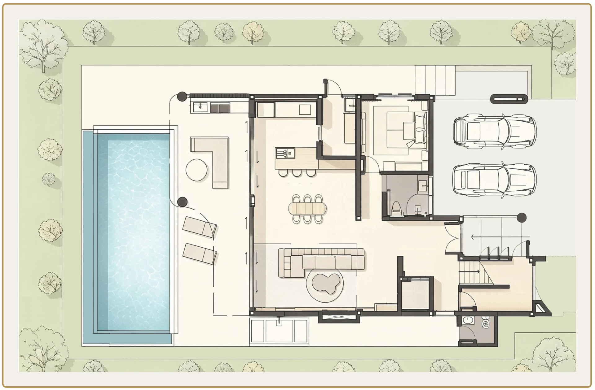 Type C ground floor plan