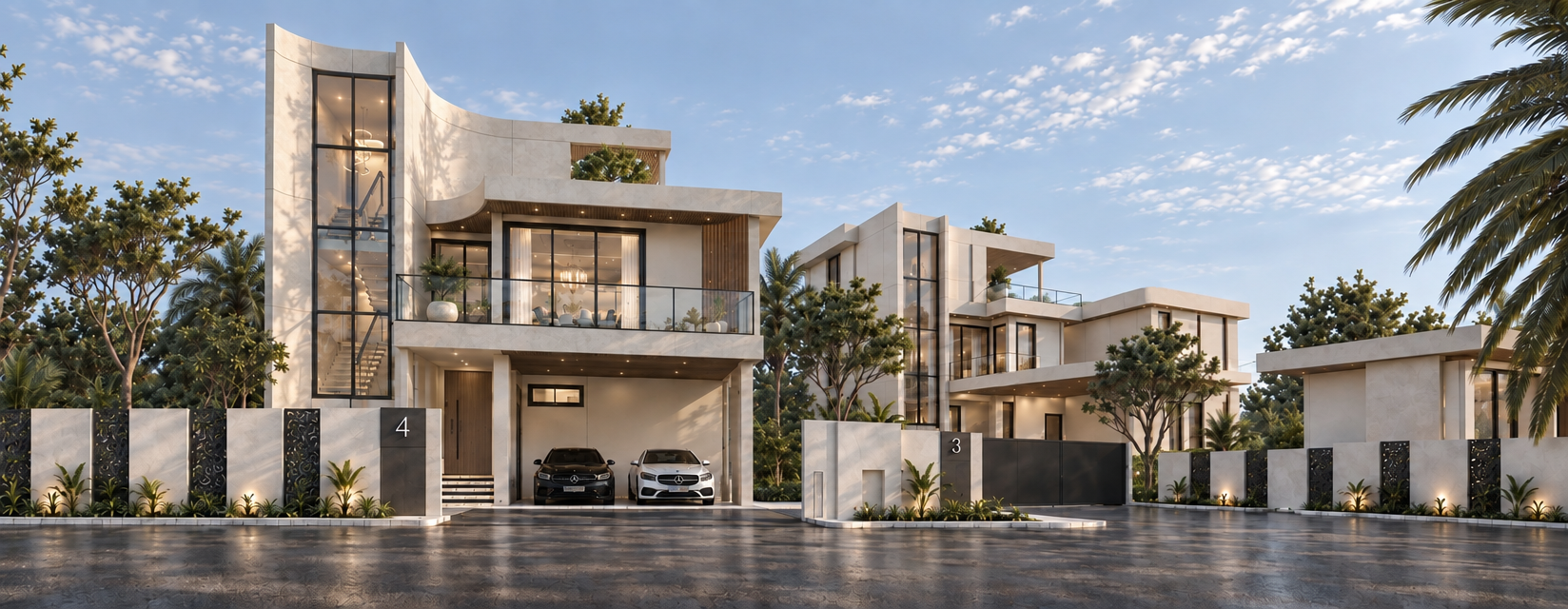 X Series two-storey residence street elevation