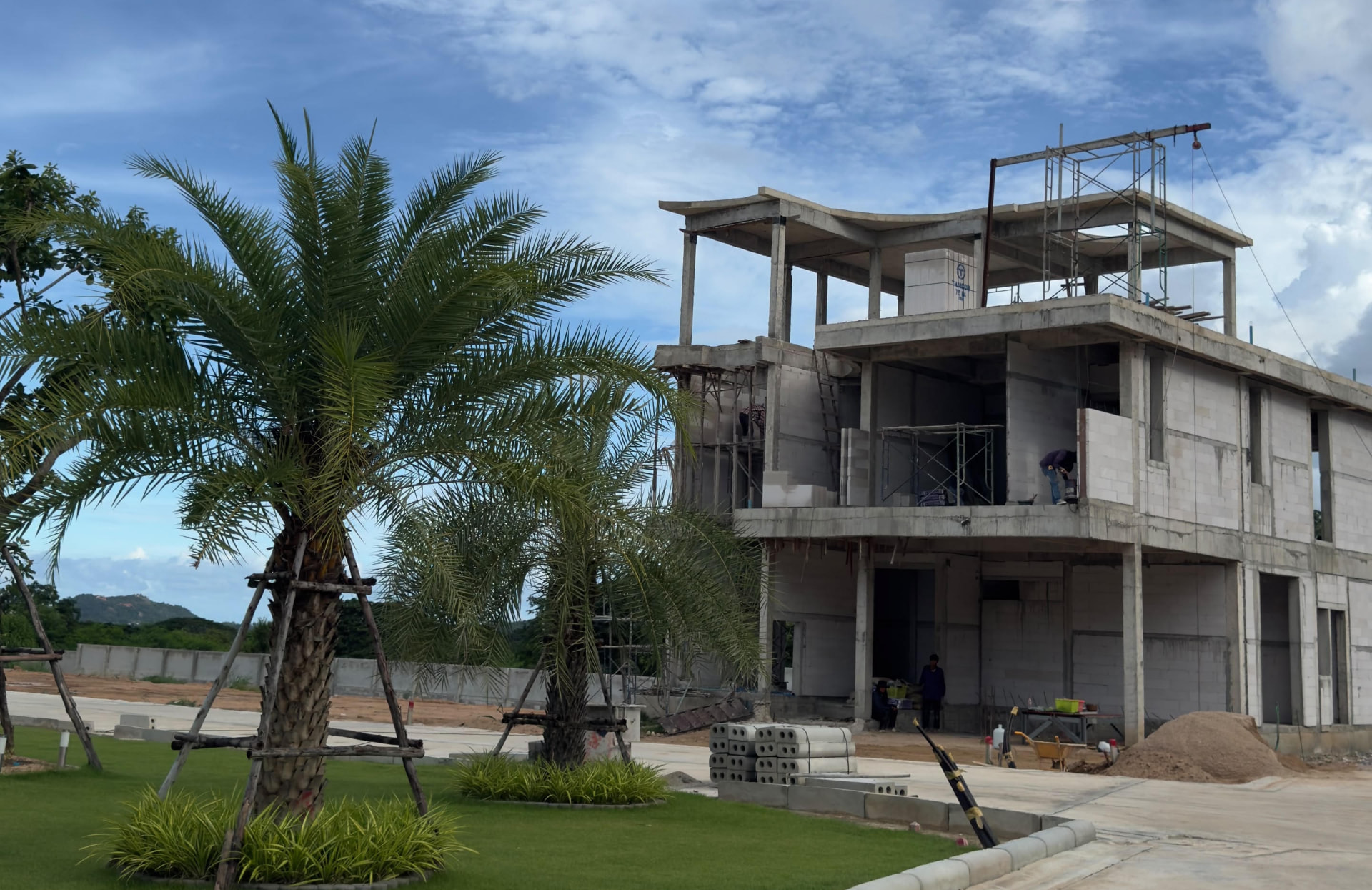Construction progress on site at The Vista Hua Hin