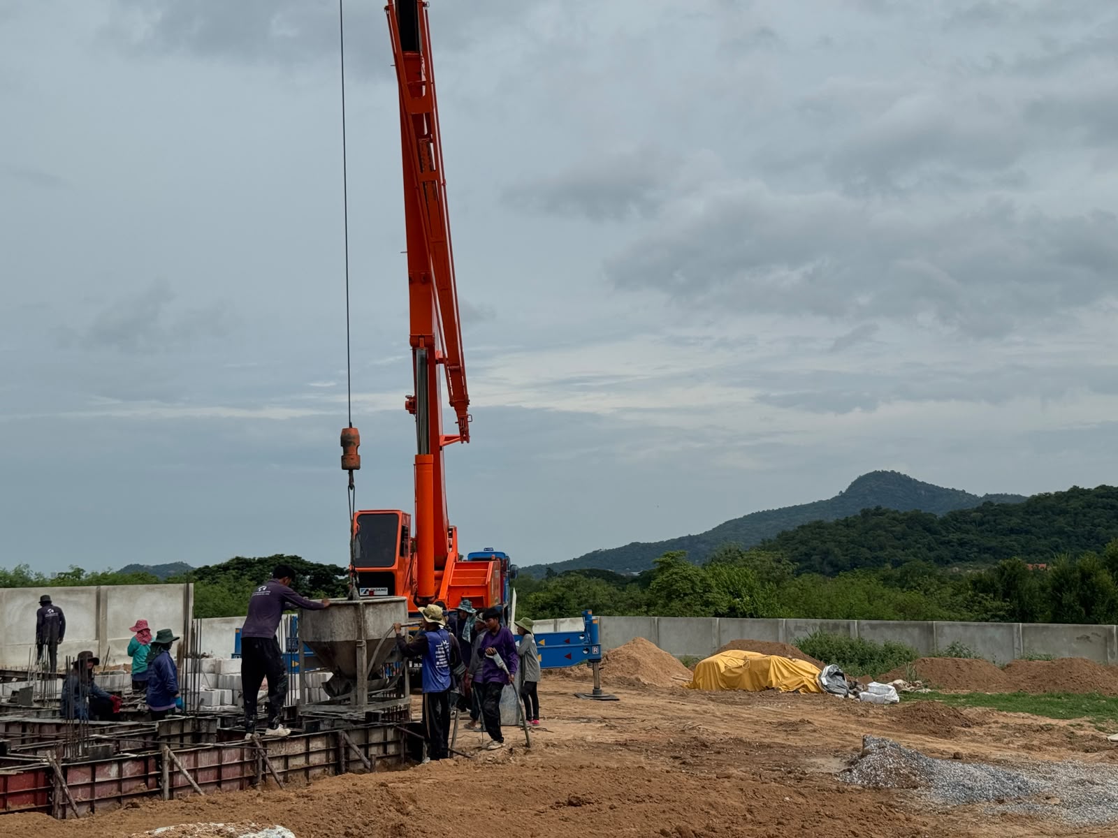 Foundation and ground beam works under way at The Vista Hua Hin.