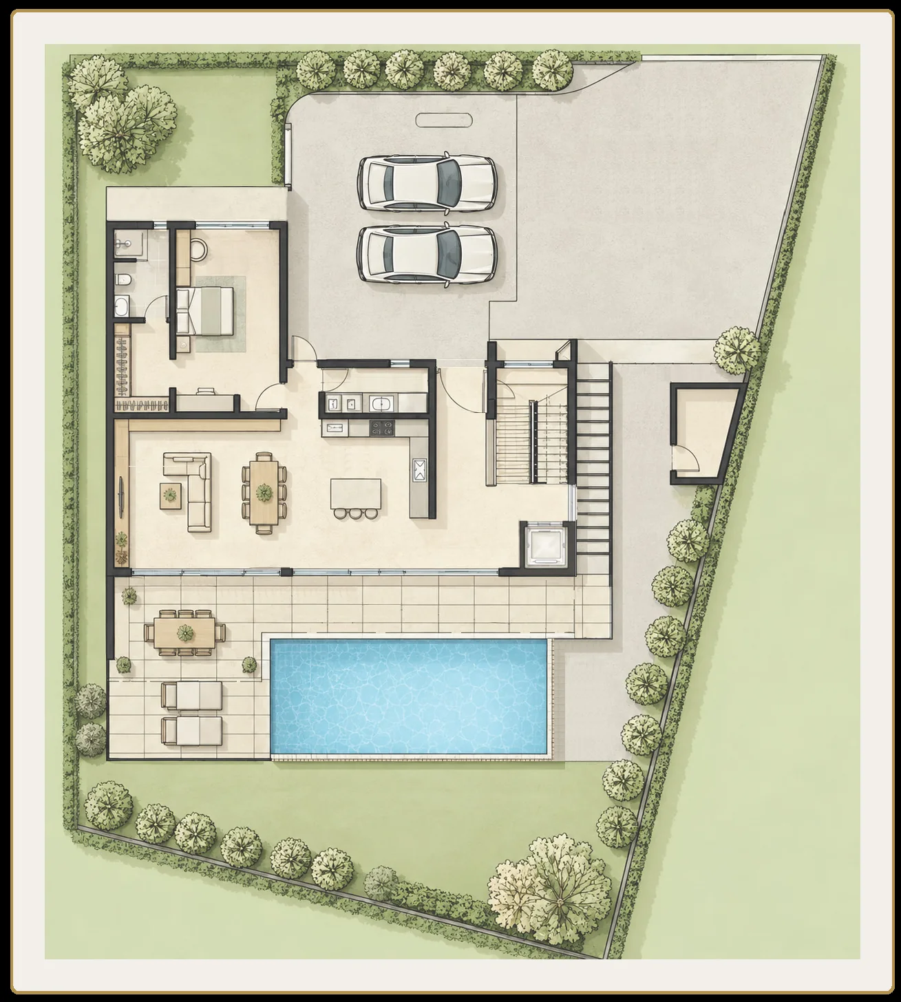 Planritning X2 – Entréplan